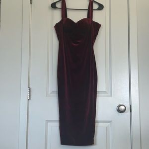 Beautiful, maroon size large dress.